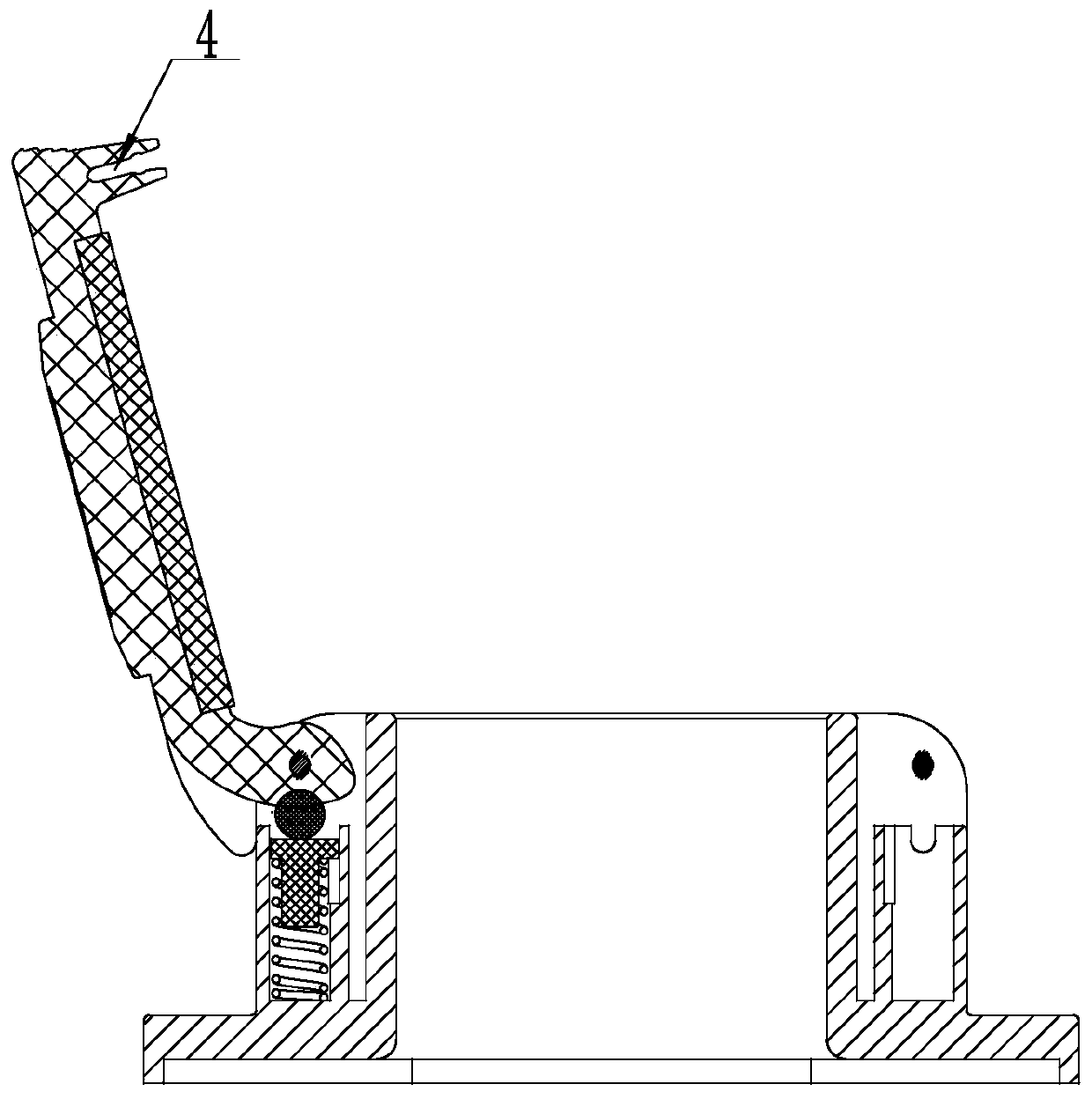 Protective structure for elastic cover of US standard charging socket