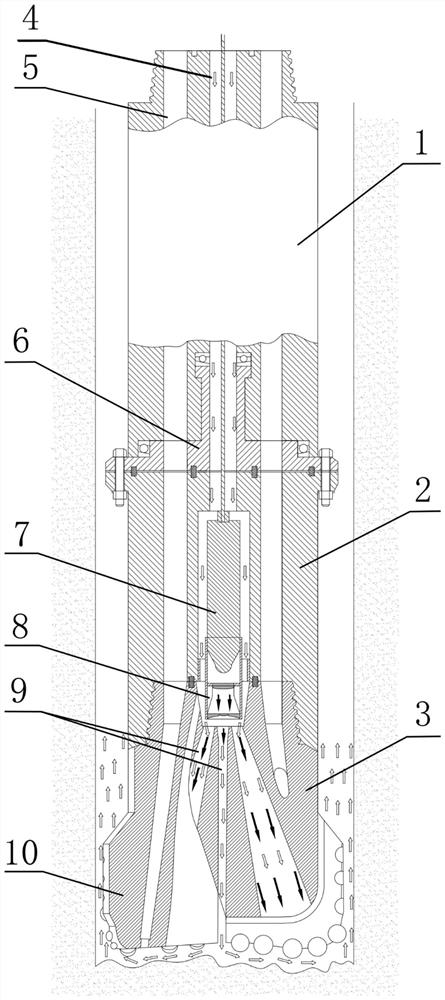 Laser-machinery combined rock breaking power drilling tool