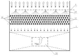 Spraying rotating brush dust collecting device