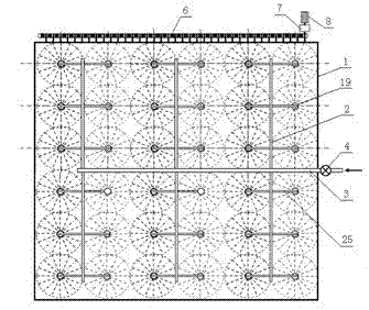 Spraying rotating brush dust collecting device