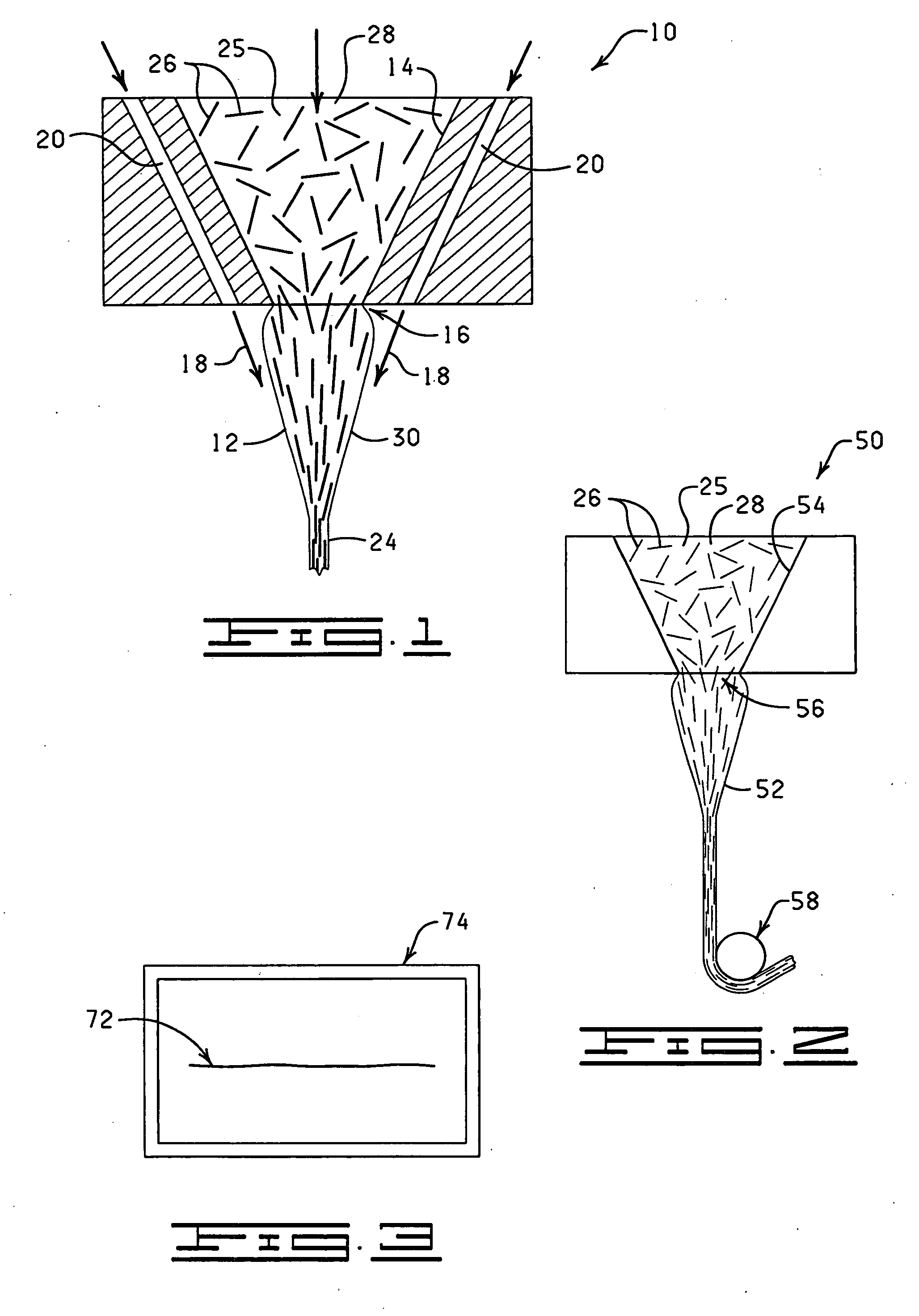 Method for forming a fibers/composite material having an anisotropic structure