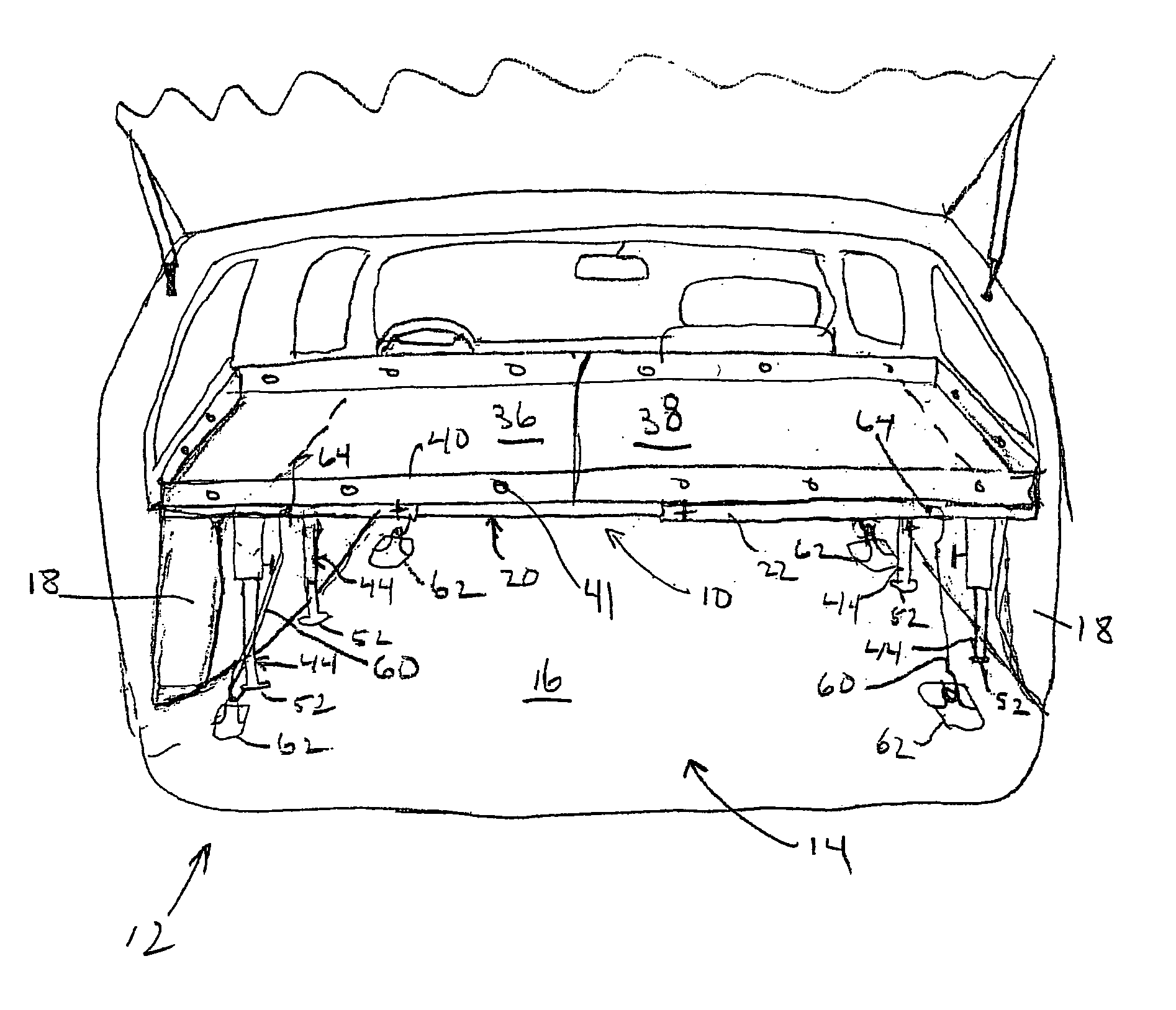 Removable storage shelf for a vehicle storage compartment