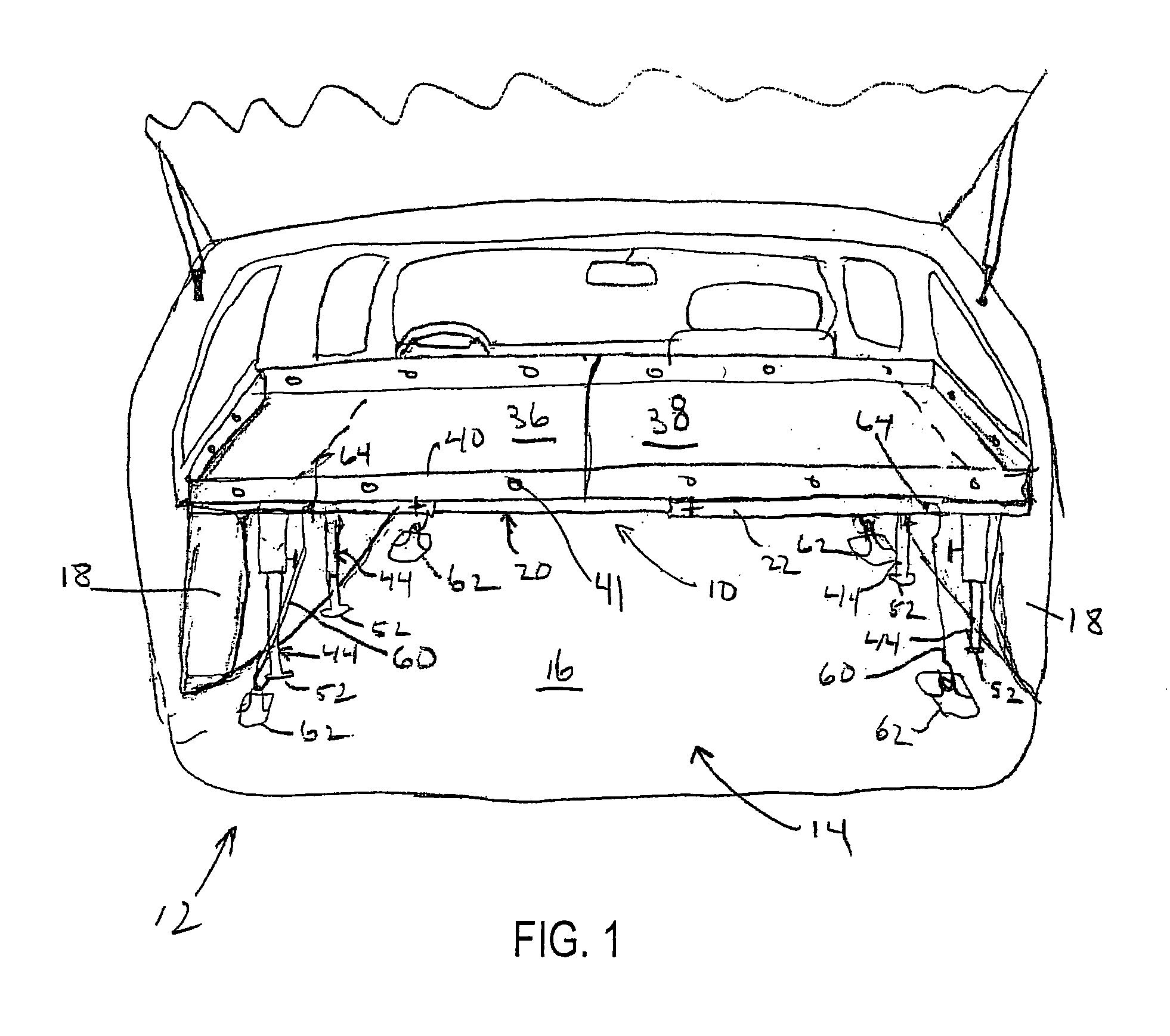 Removable storage shelf for a vehicle storage compartment