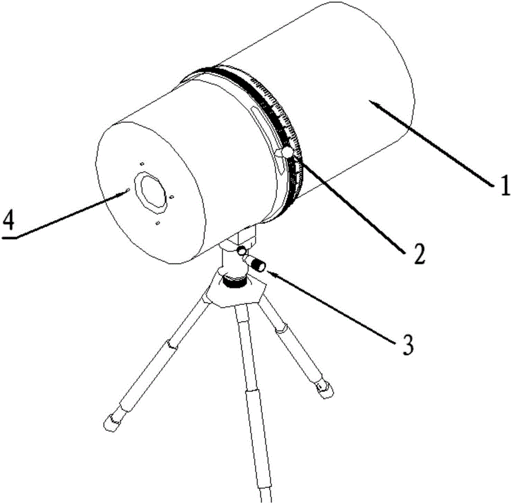 Optical structure tool for stray light resisting test of star sensor and testing method