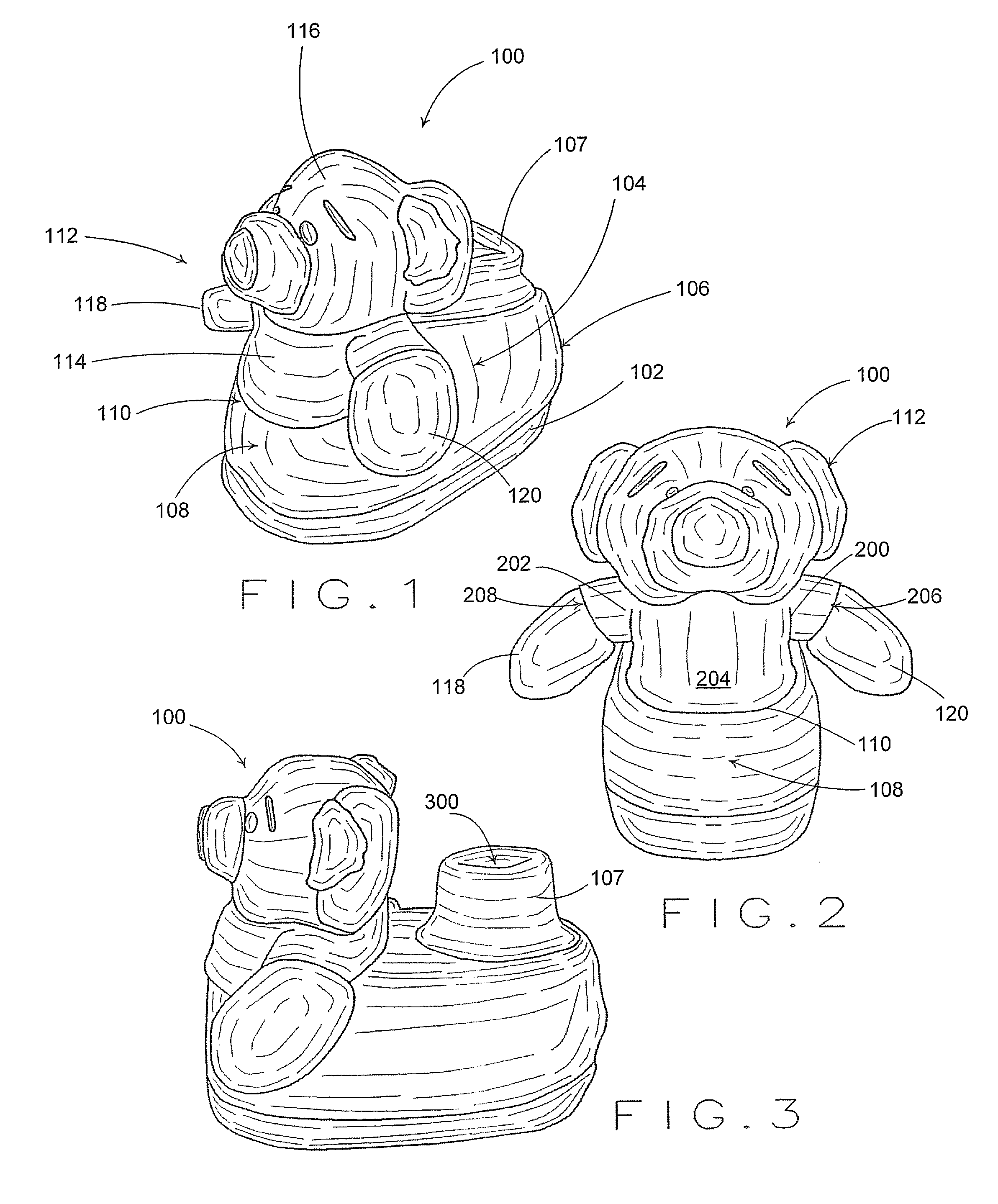 Combination plush slipper with integral dressable character