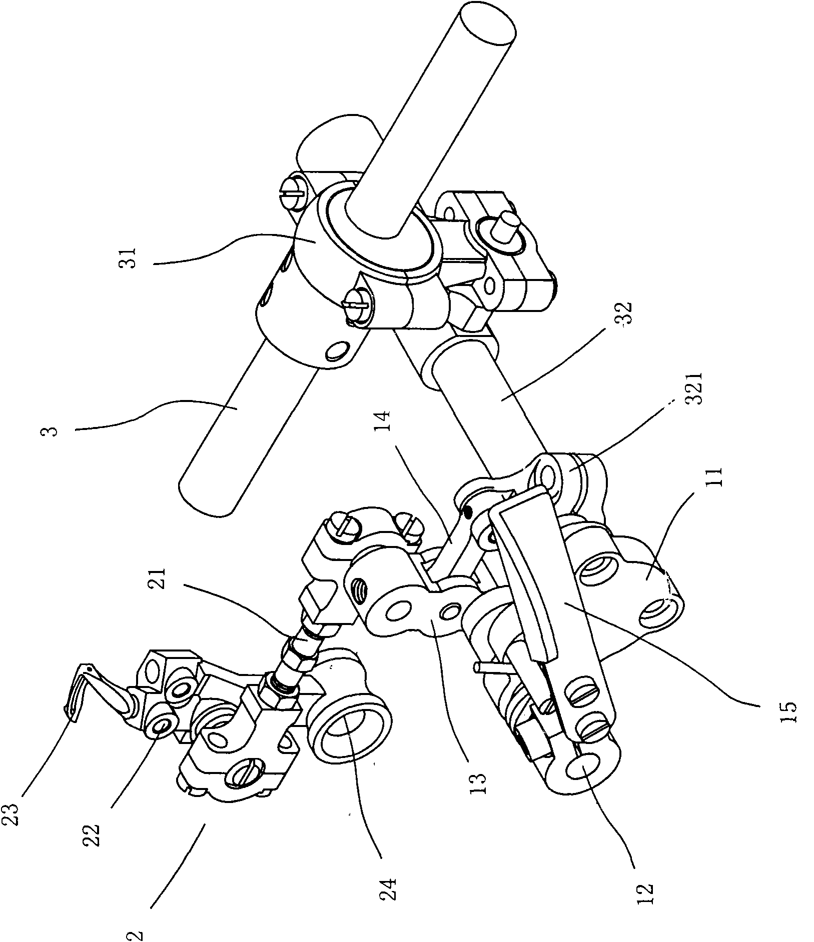 Skipping stitch device of sewing machine