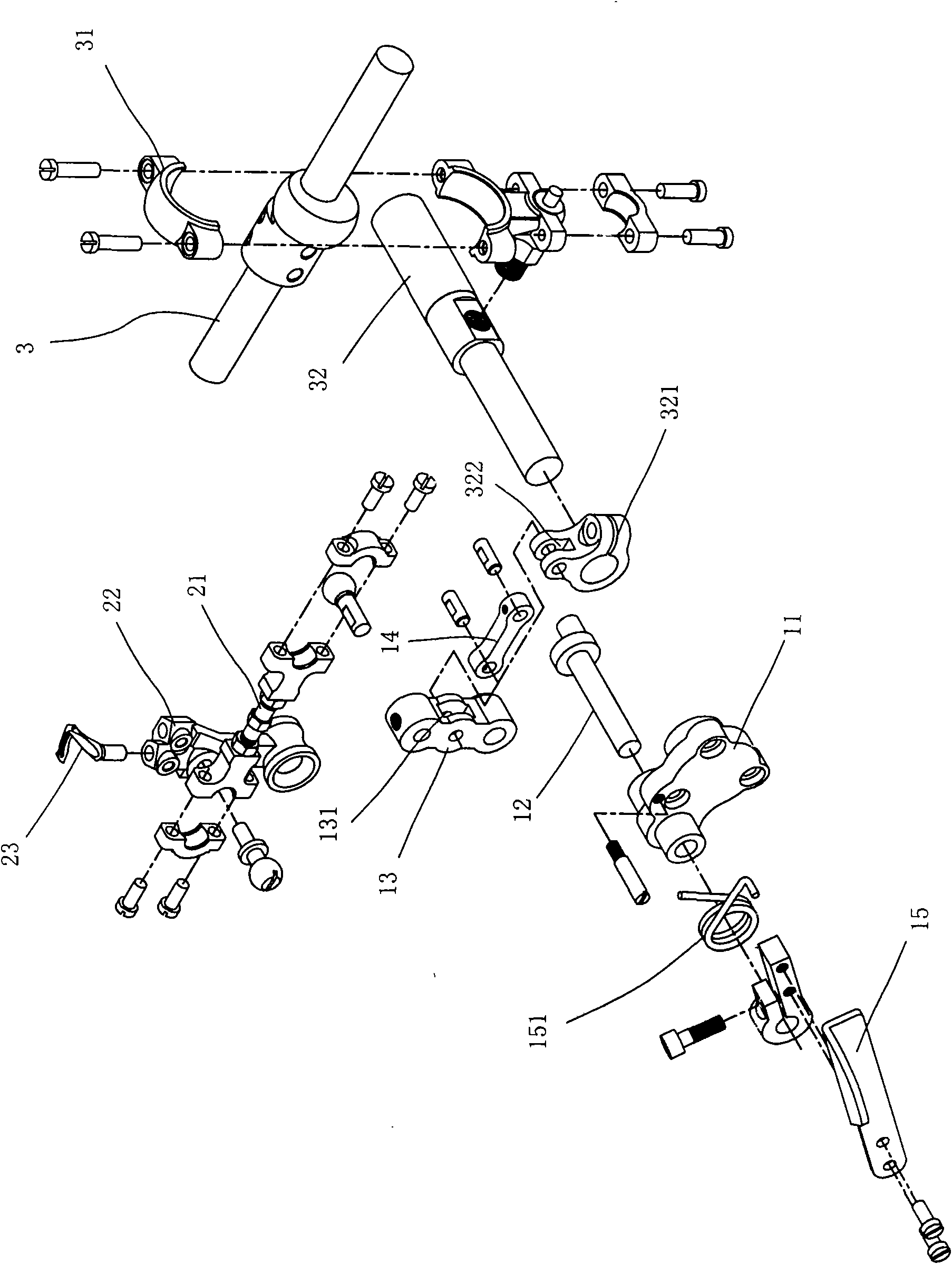 Skipping stitch device of sewing machine