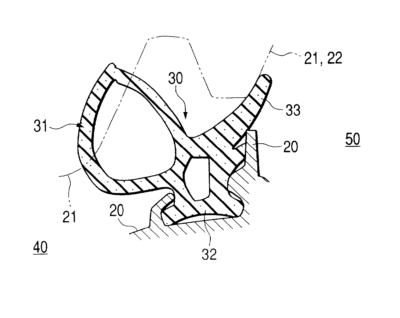 Sound insulating weather strip