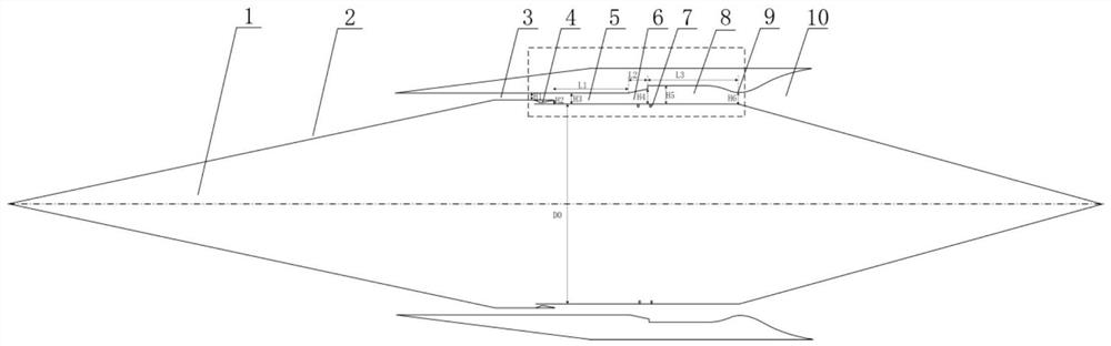 Gas injection type rotary detonation ramjet combustion chamber