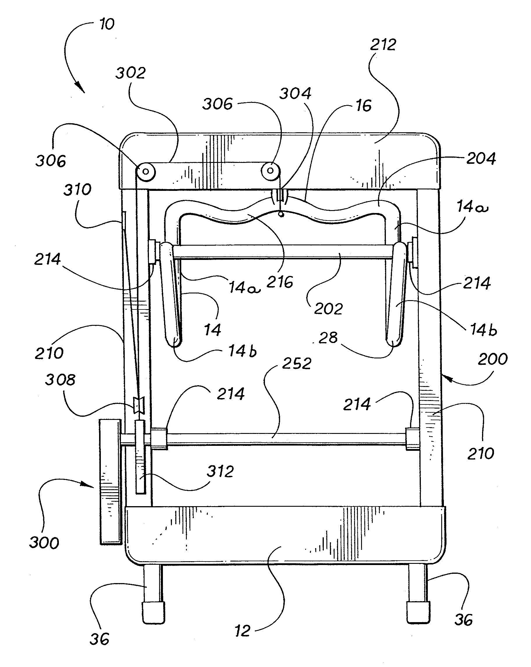 Dual direction exercise treadmill for simulating a dragging or pulling action