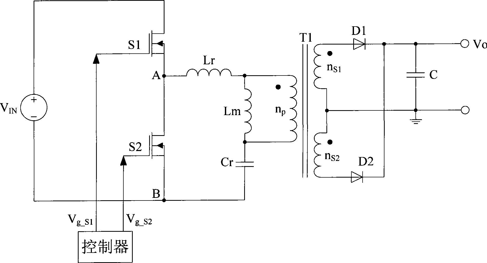 LLC resonant transformation device