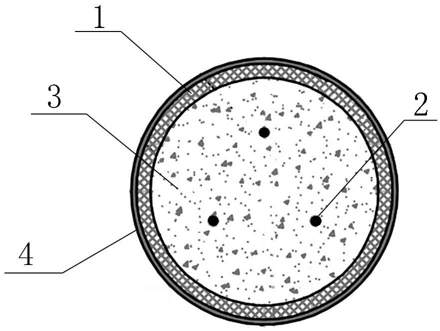 Pre-restrained bamboo pipe combined component, joint structure and construction method