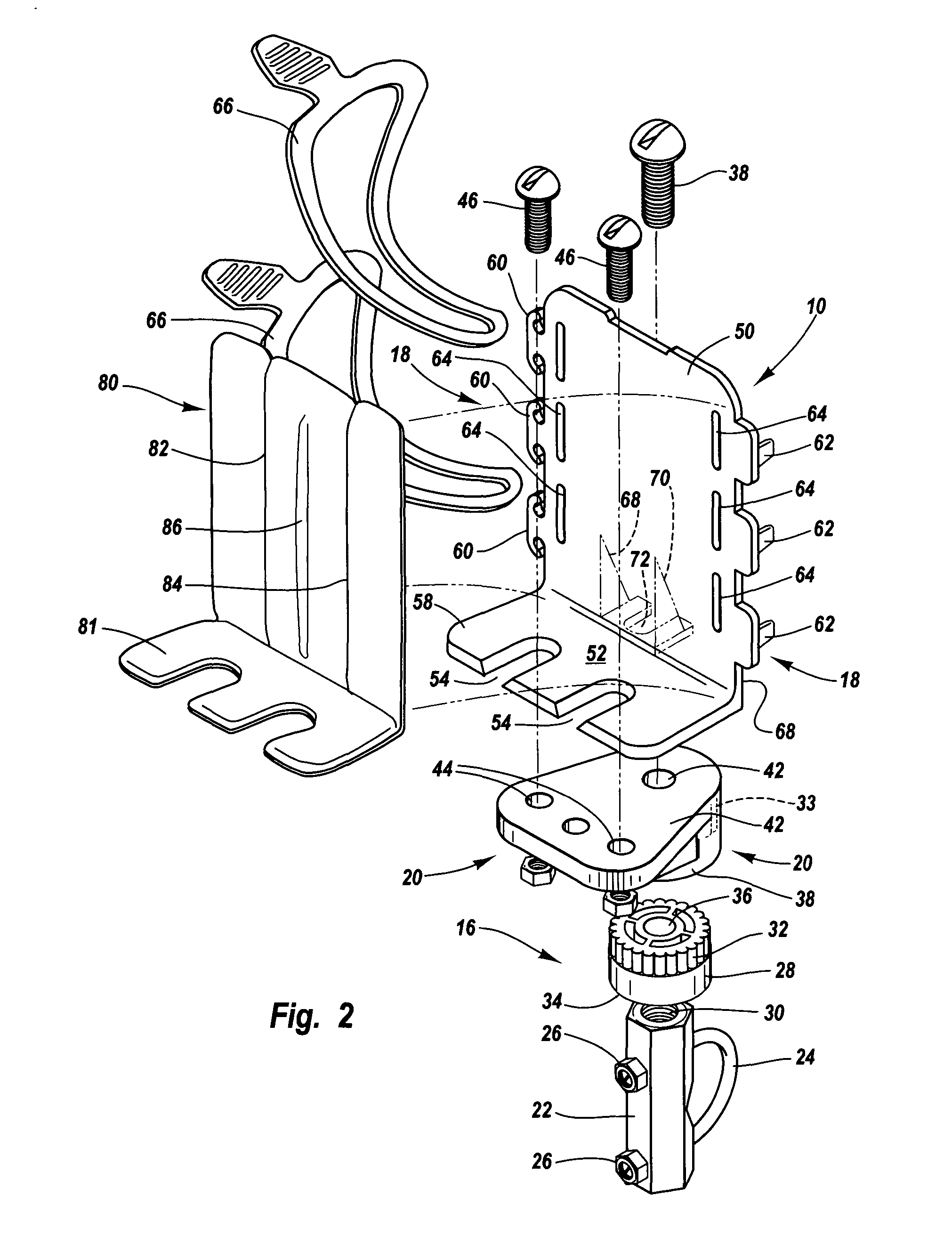 All terrain vehicle portable radio mount