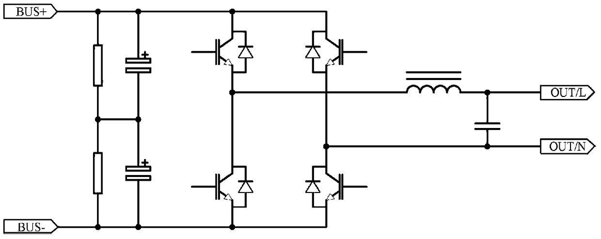 An intermediate frequency inverter circuit controlled by spwm two-frequency interleaving drive