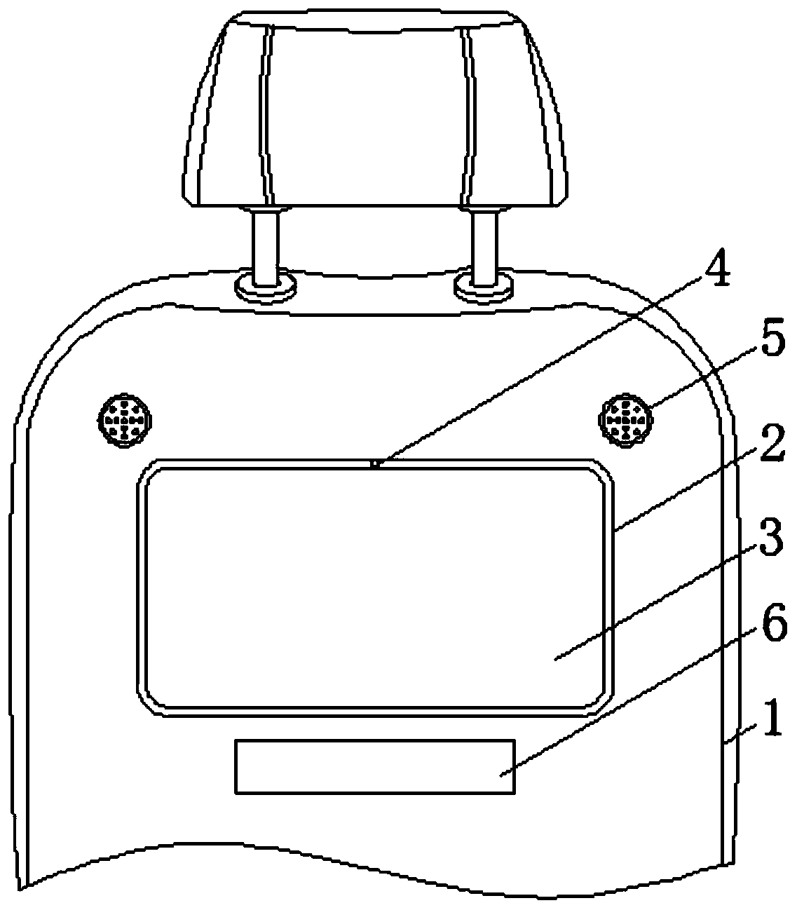 Communication device for rear seat of vehicle