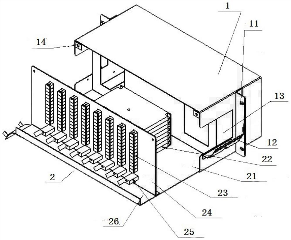 An optical fiber distribution frame with a multifunctional module