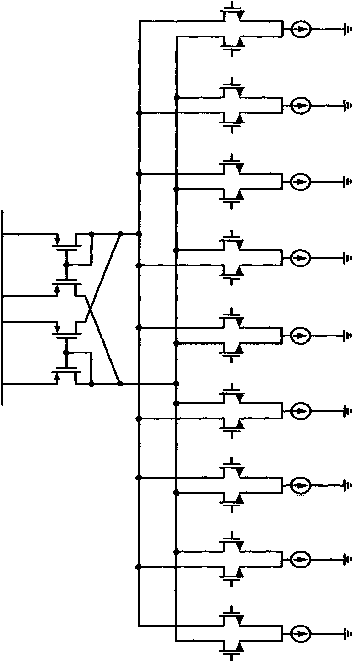 Folding device and folding and interpolating A/D converter