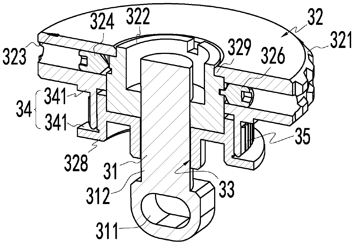 Connecting structure, hinged structure and adjusting support used for optical adjustment and sighting telescope