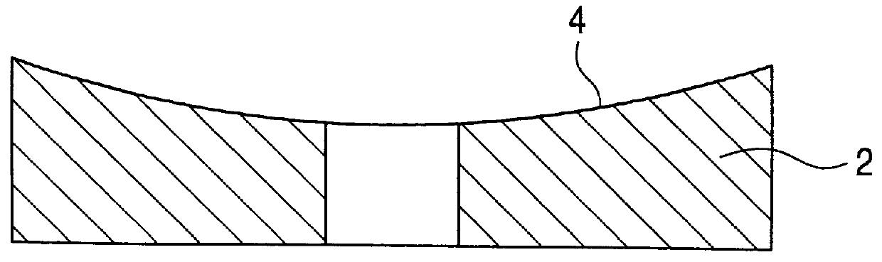 Crown forming apparatus for forming crown floating type magnetic head