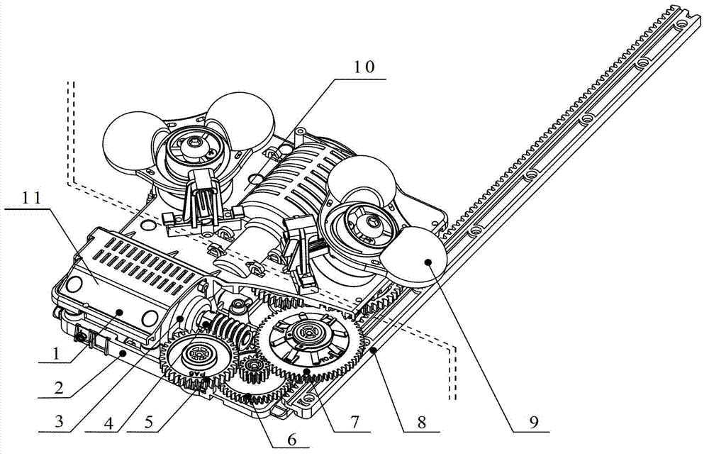 Machine core overload protection device used on massager