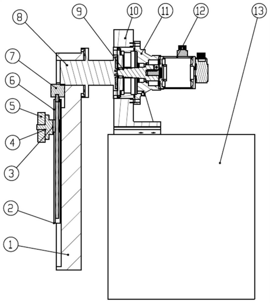 Rapid service life testing device and method applied to precision speed reducer