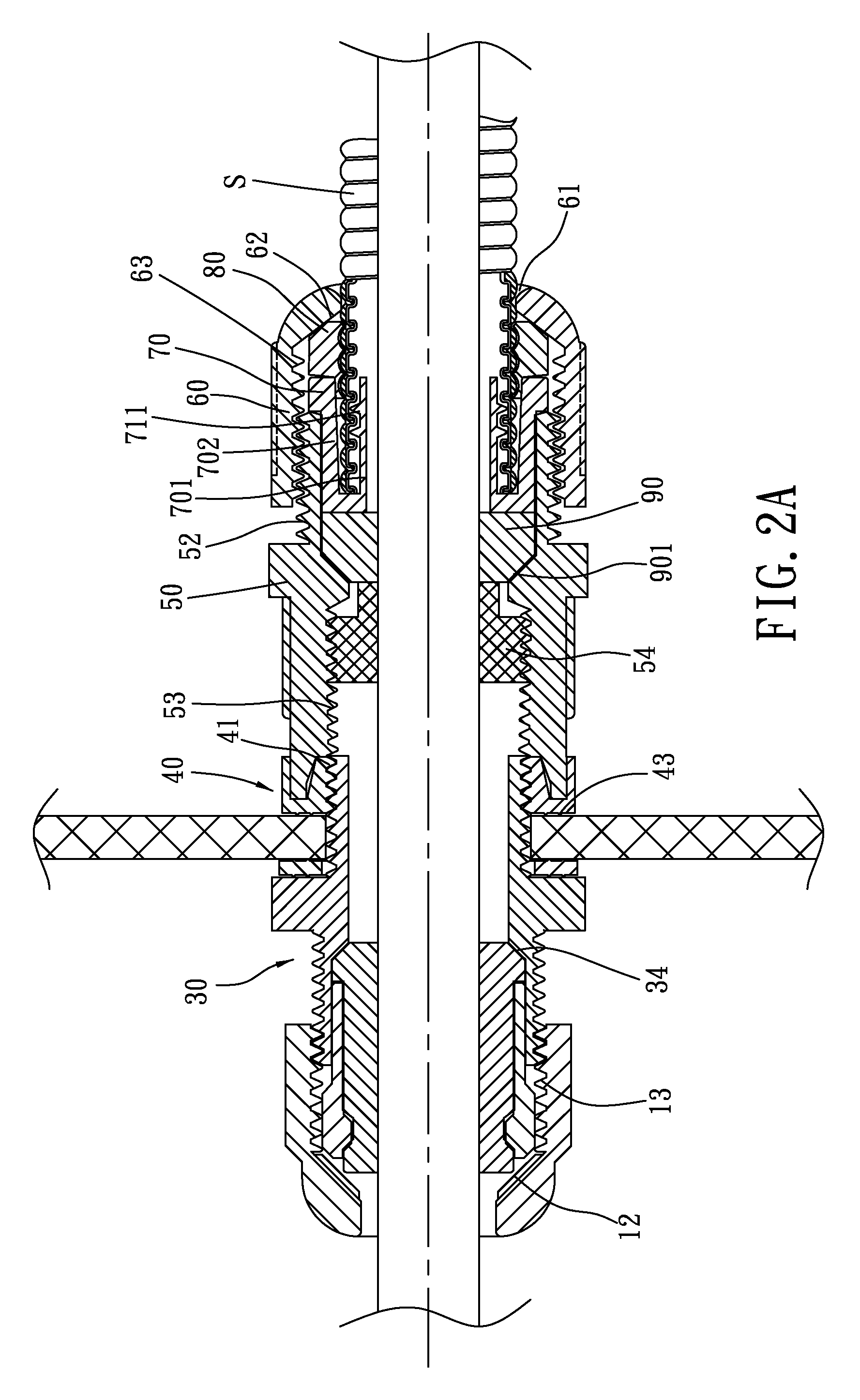 Fastening Device for Cable and Wave Hose