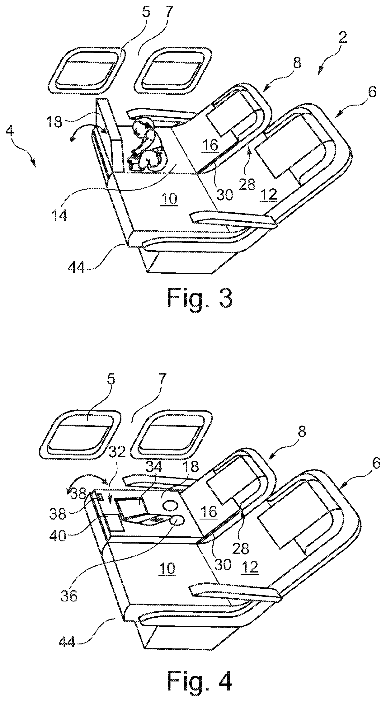 Multifunctional seat arrangement for a passenger cabin of a vehicle