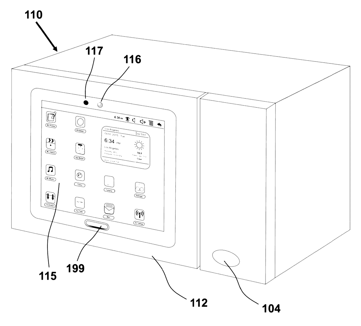 INTEGRATED OVEN with a TABLET COMPUTER/FLAT PANEL DISPLAY