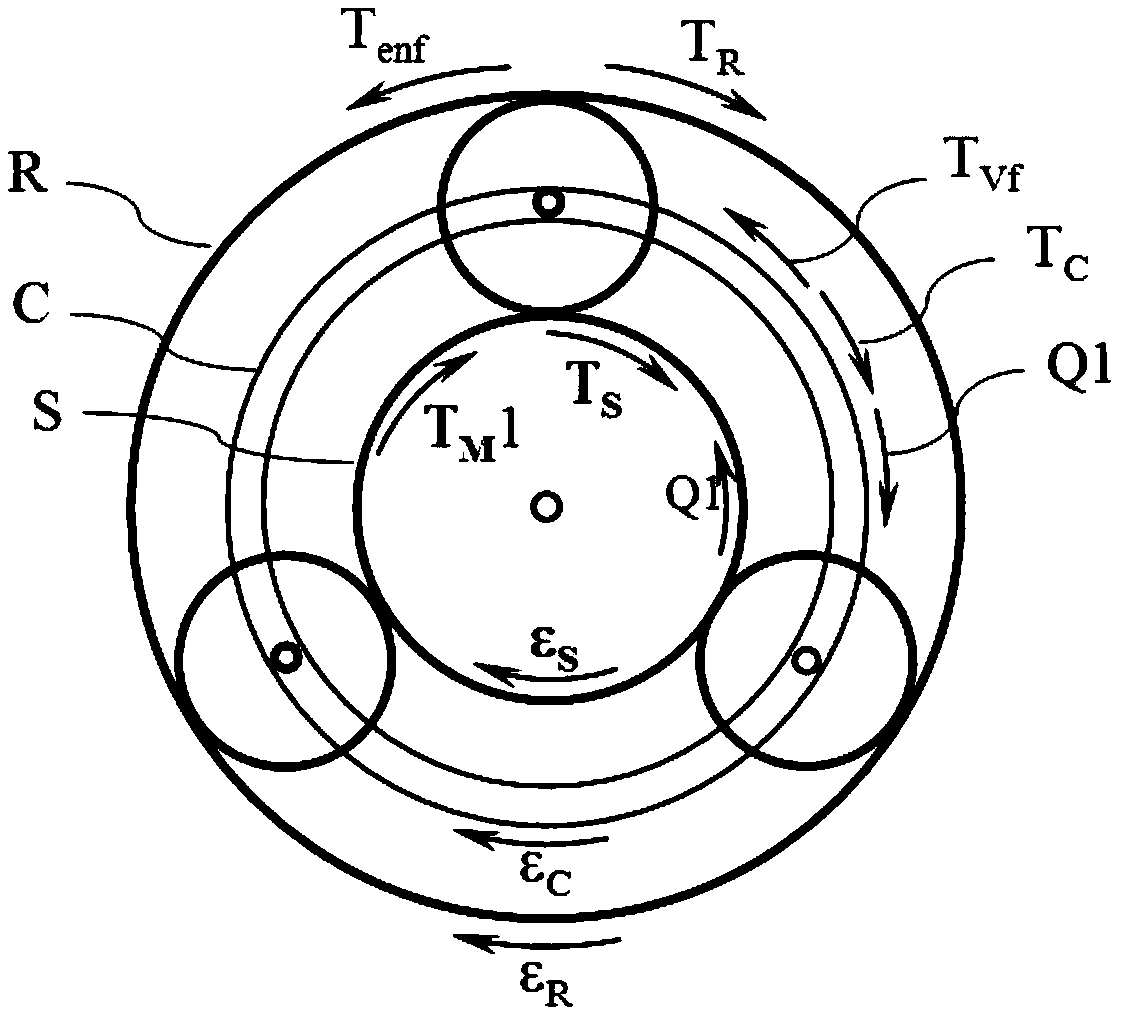 Automobile gas-electric hybrid power gearbox