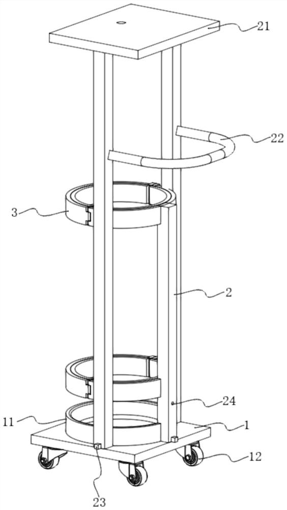 Simple breathing device capable of rapidly replacing oxygen cylinder for outpatient service of oncology department