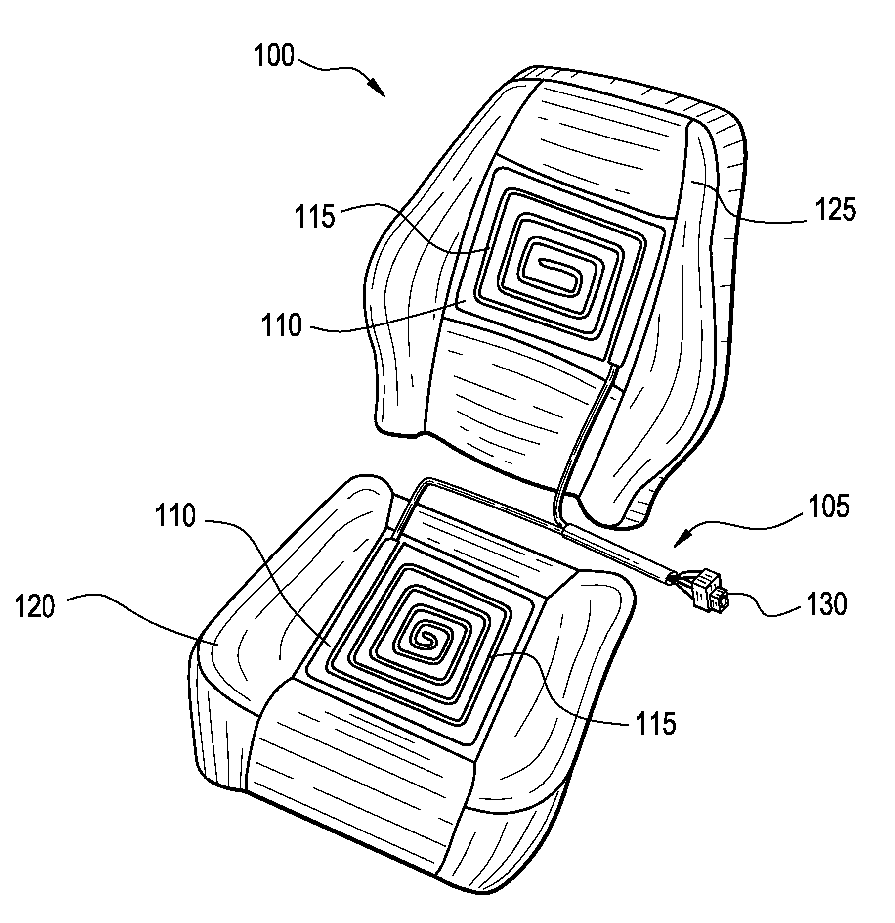 Thermally regulated heater for motor vehicles