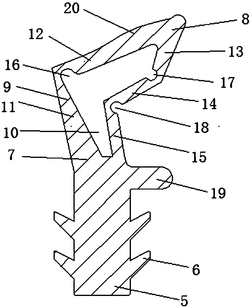 Door-sealing rubber strip