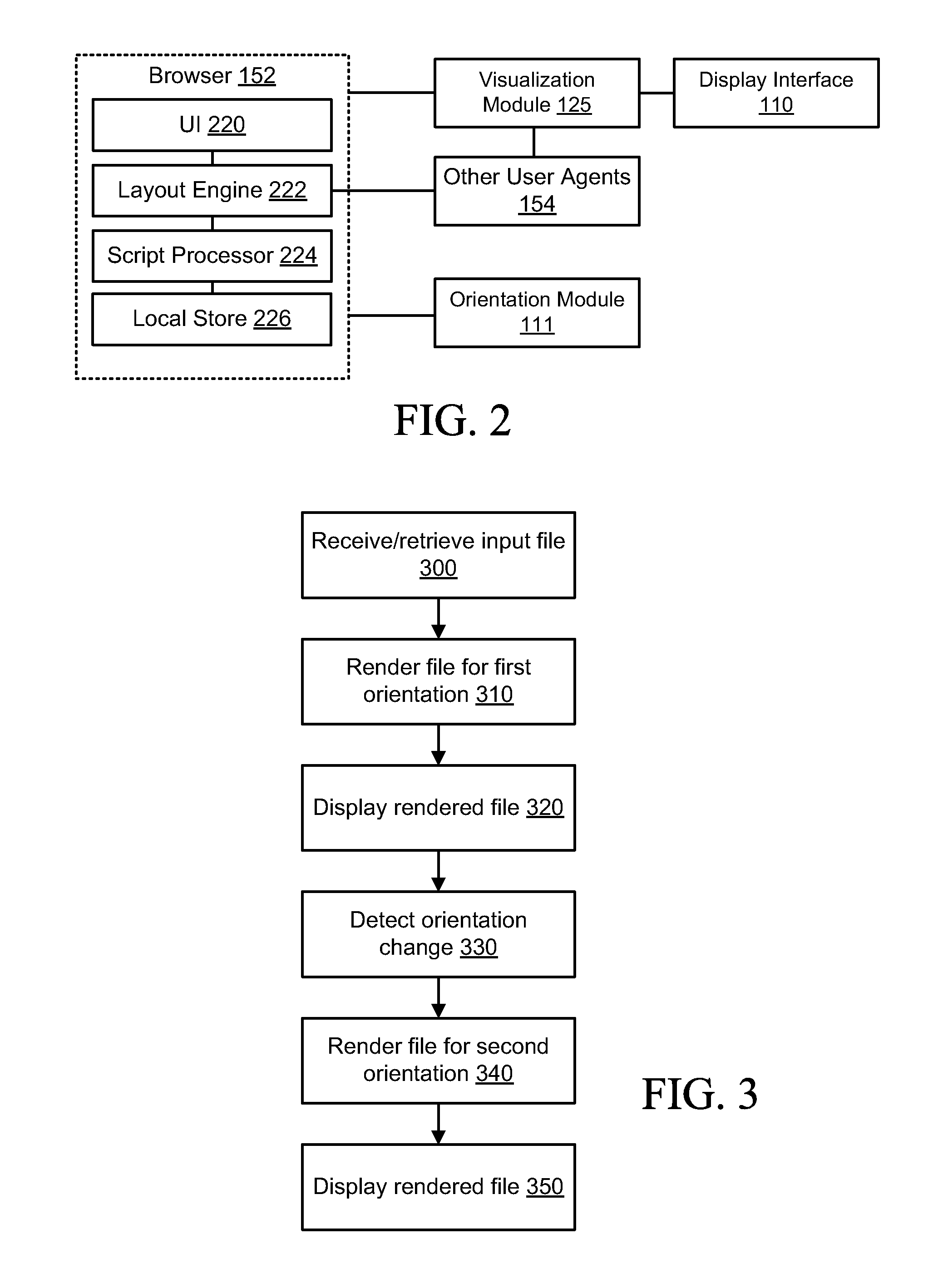 Orientation-dependent processing of input files by an electronic device