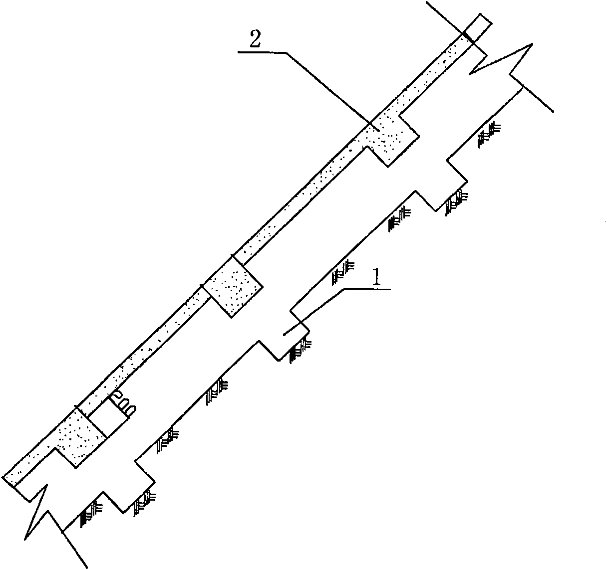 Novel ecological slope protection substrate building method