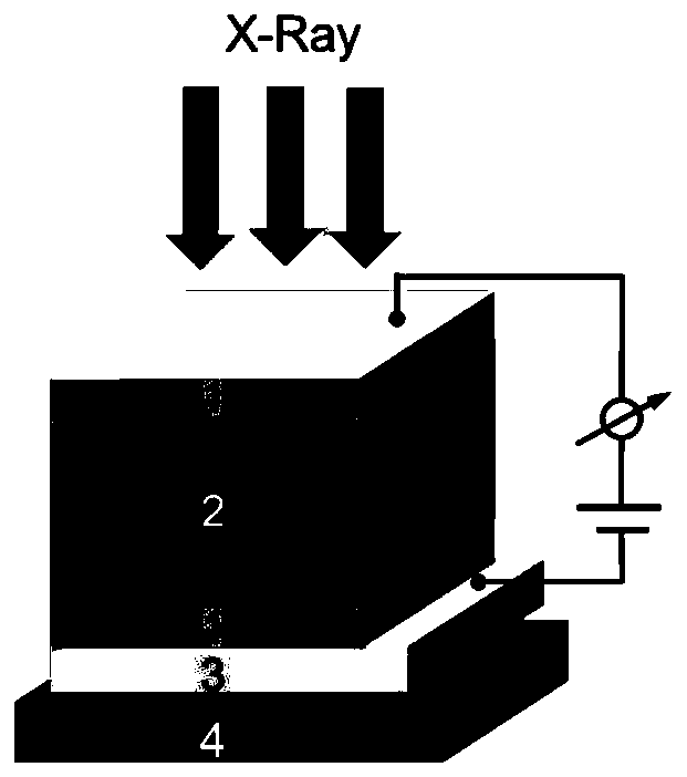 X-ray detector suitable for high-temperature environment and preparation method thereof