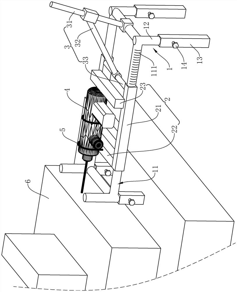 Punching device and punching method for foundation horizontal bar planting