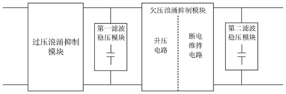 Surge suppression circuit for switching power supply