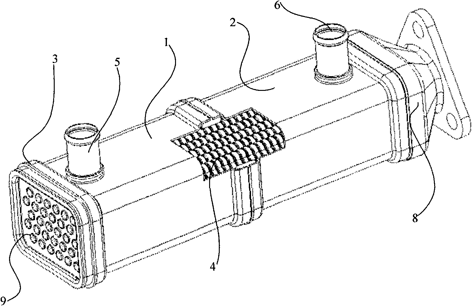 Exhaust gas recirculation cooler for medium and heavy-duty vehicle with ridge ring