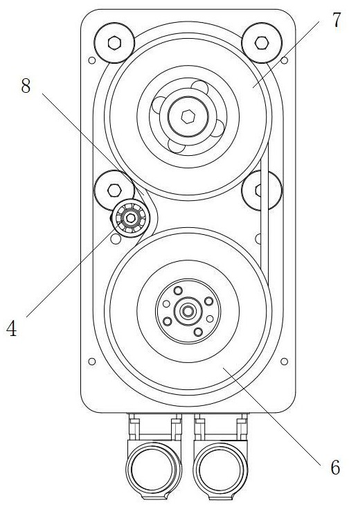 Rapid tensioning mechanism for synchronous belt wheel