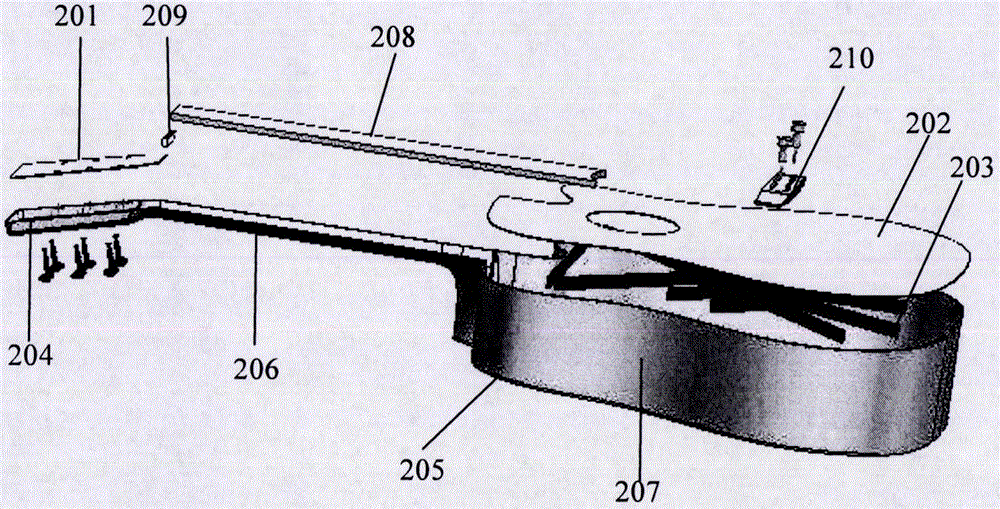 Carbon fiber guitar and making method thereof