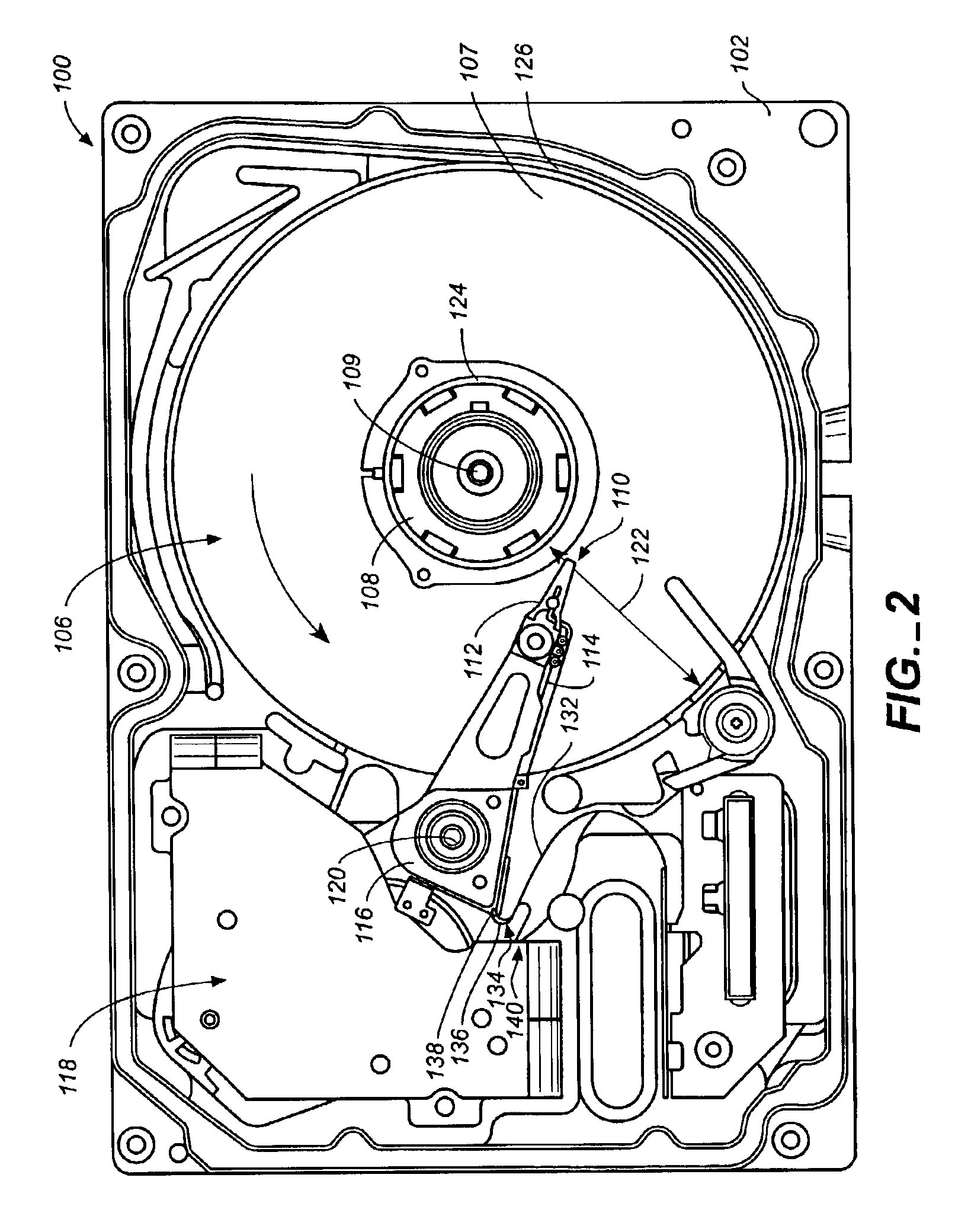 Contacting point damping method between flex circuit and pivot housing