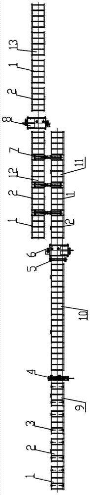 Horizontal production line for welding H-shaped steel