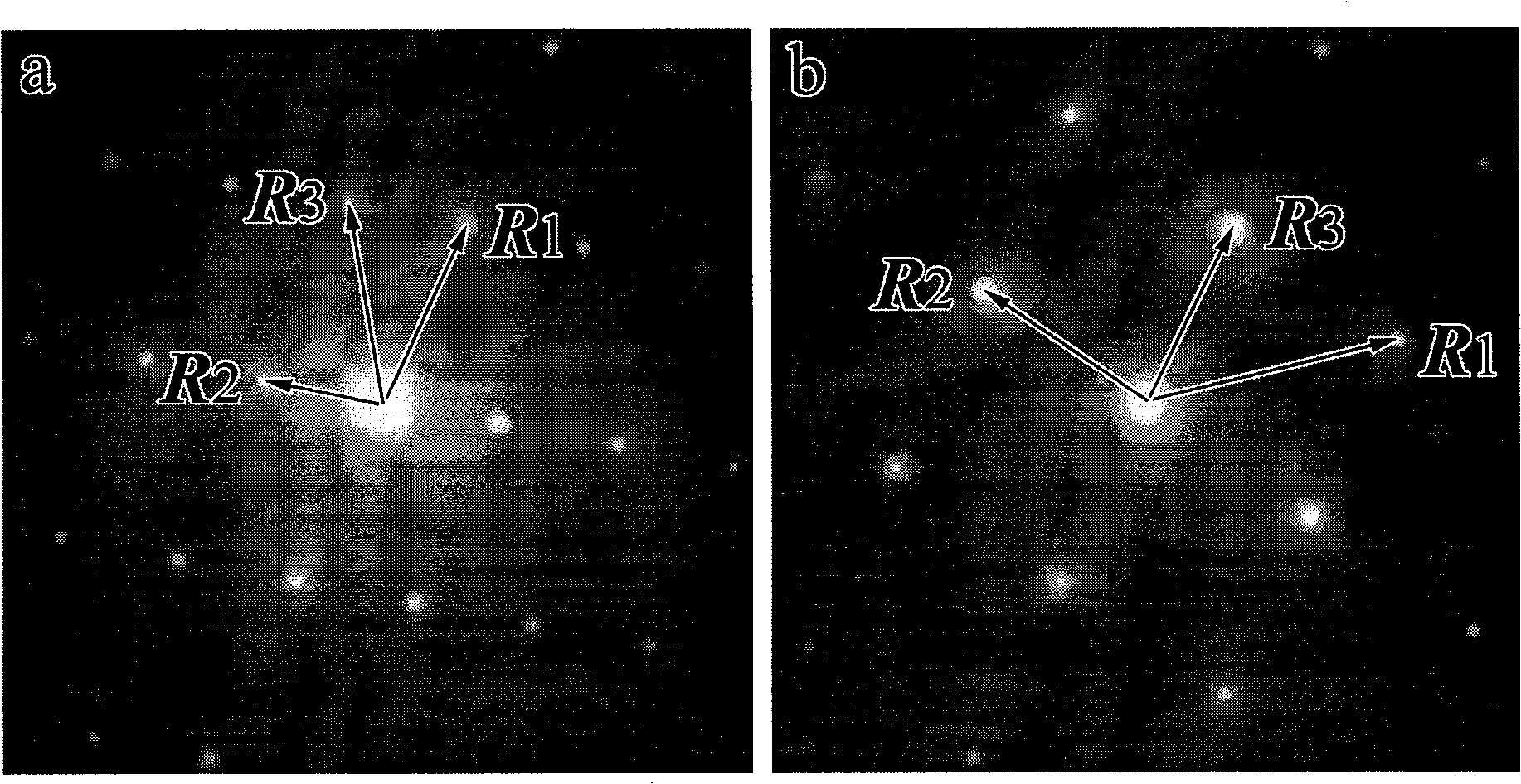 Method for reconstructing unknown nanophase Bravais lattice by single crystal electron diffraction patterns