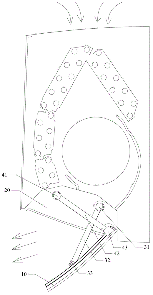 Air guide plate mechanism of air conditioner and air conditioner