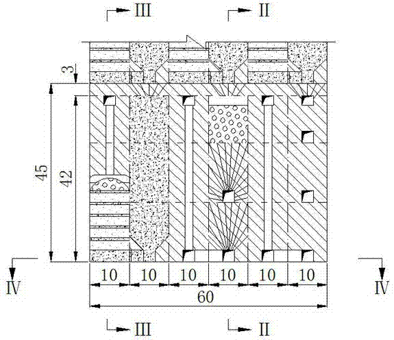 Chamber and overhand cut combined cut-and-filling stoping method in pre-roof-protecting stage