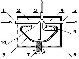 On-line continuous degassing device