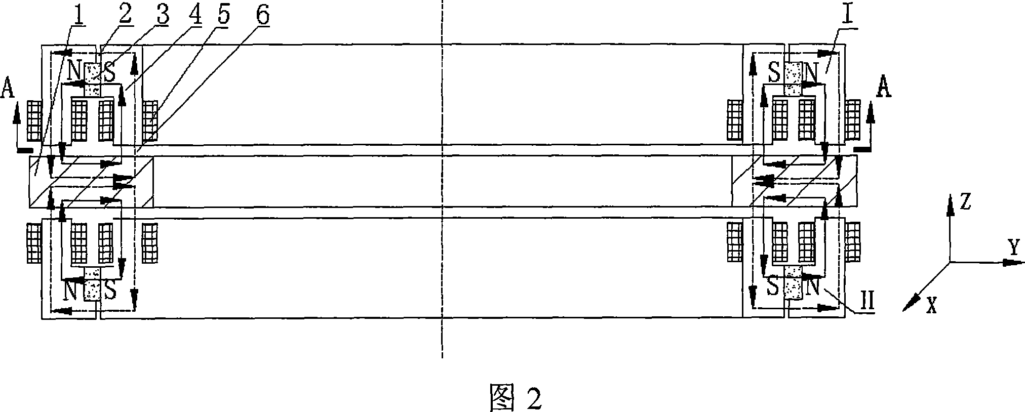 Permanent-magnetic biased axial magnetic bearing