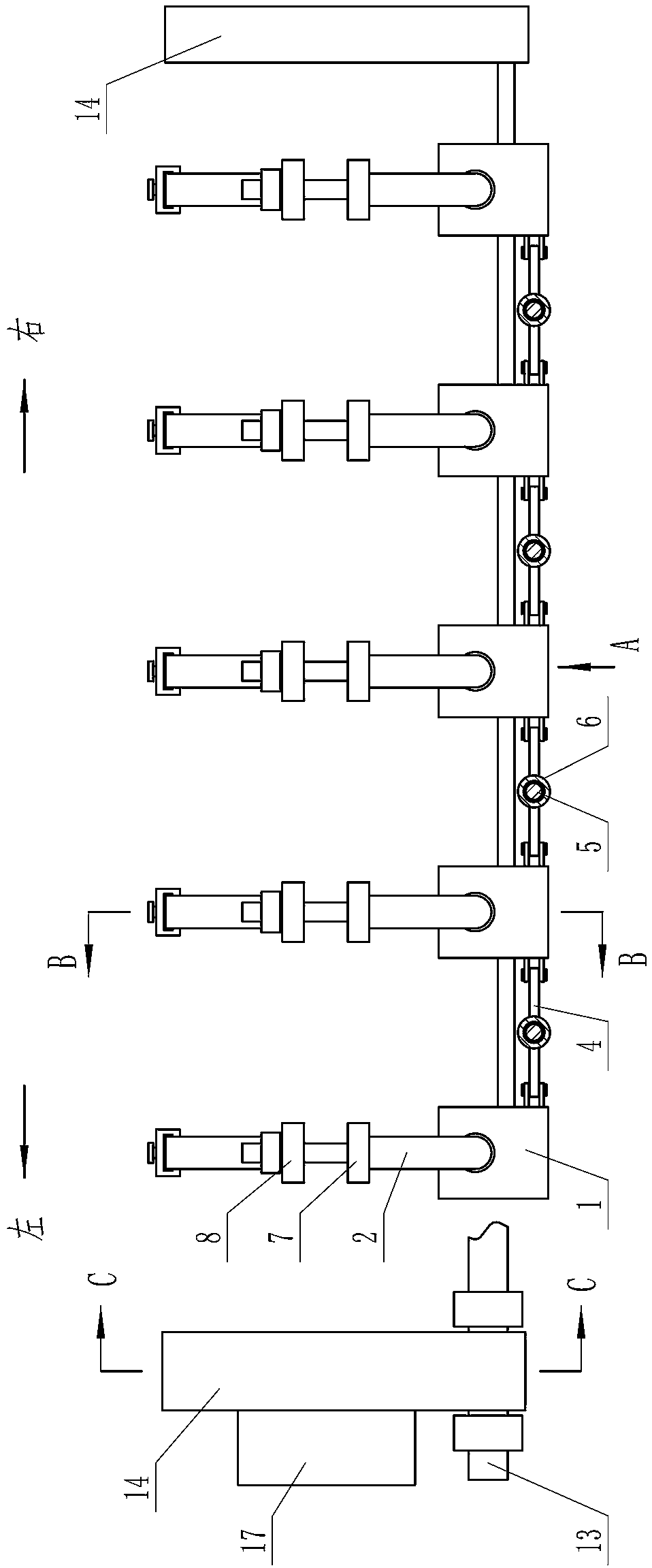 Fixing frame used for correcting scoliosis