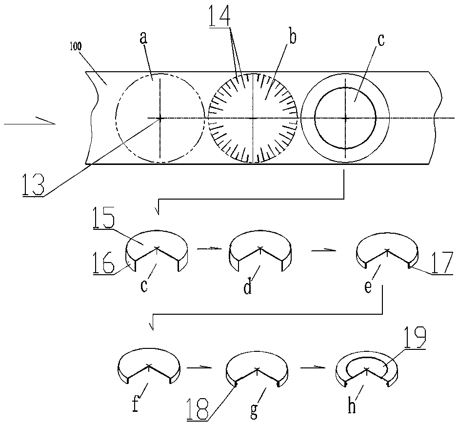 Paper cup cover forming machine station layout structure