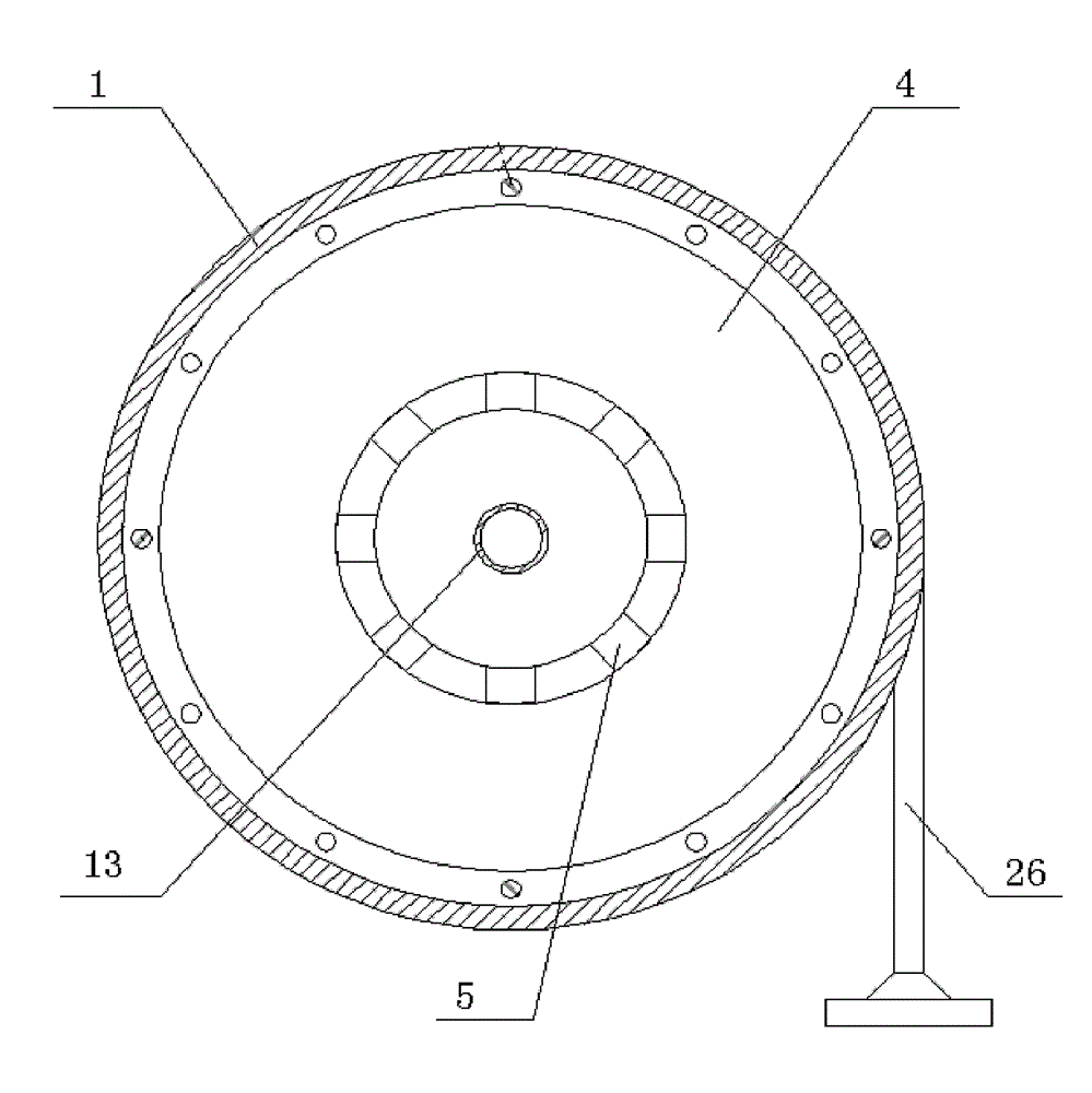 Cyclone gas-flotation separation device for treating oily sewage